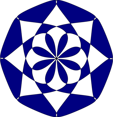 Blauwe en witte ster vector afbeelding