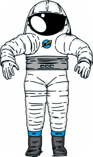 Dibujo vectorial de traje espacial de astronauta de la NASA Mark III