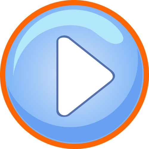 青とオレンジの再生ボタン