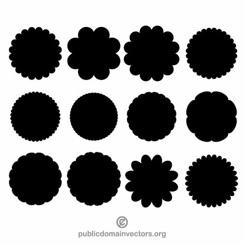 Round shapes vector pack