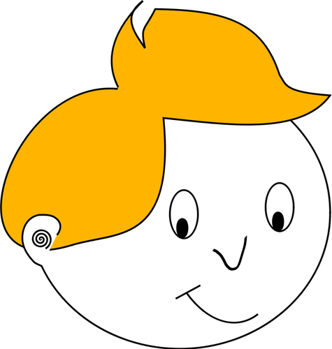 Ilustraţia vectorială de un băiat blond