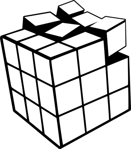 Dibujo vectorial de cubo de Rubik