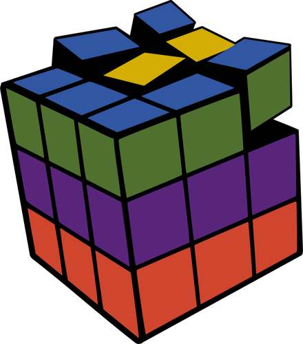 Ilustração de vetor de cubo de Rubik