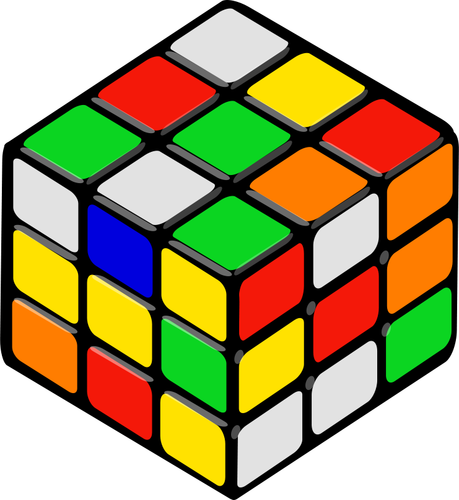 Ilustracja wektorowa kostki Rubika