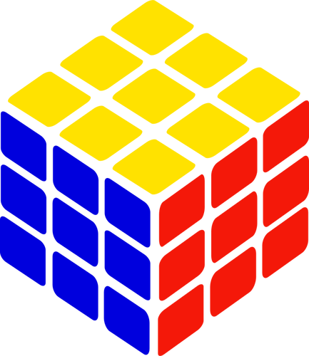 Desenho vetorial de cubo de Rubik