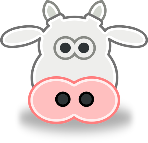 Vektor-Bild von Kuh Kopf