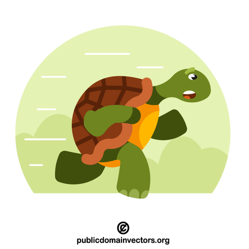 Löpande sköldpadda vektor