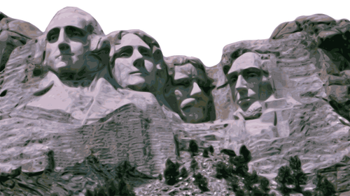 Mount Rushmore vektorový obrázek