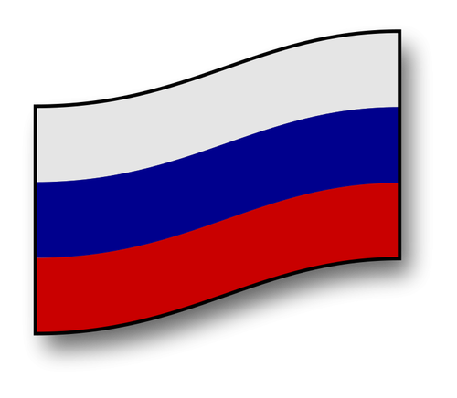 Flagga Ryssland vektorgrafik