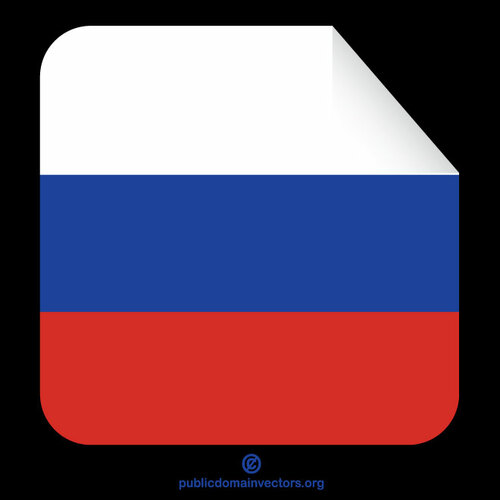 Etiqueta da casca da bandeira do russo