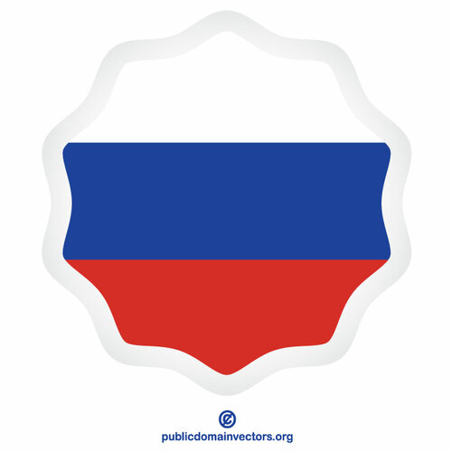 Etykieta rosyjskiej flagi