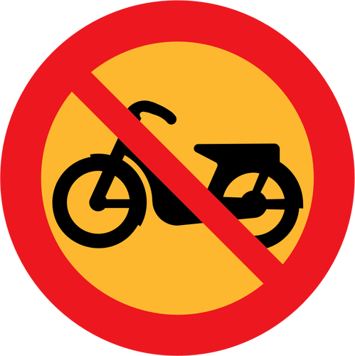 Não ciclomotores estrada sinal vector clipart