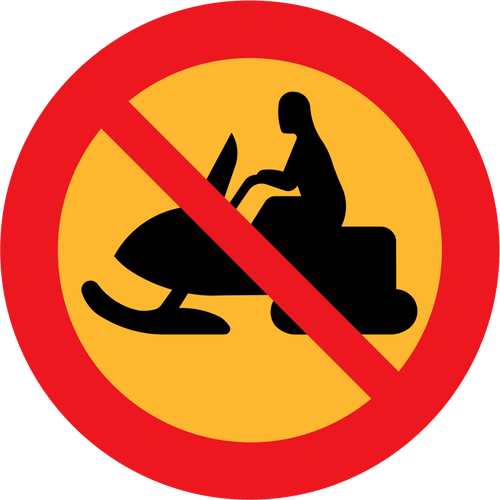 Keine Vektor Motorschlitten-Verkehr-Zeichen Zeichnung