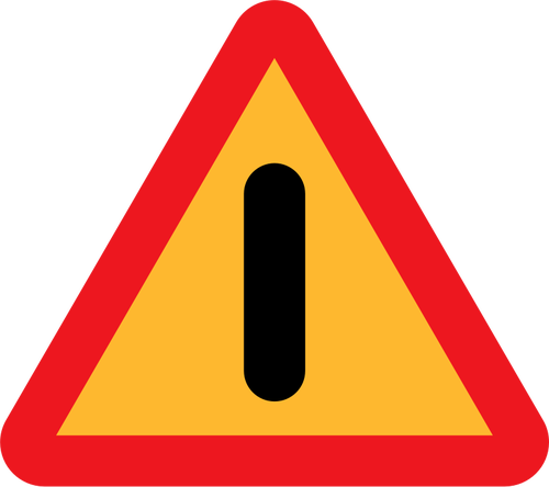 Tehlikelere yol işaret illüstrasyon vektör