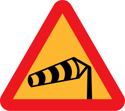 Сторона ветров дорожного знака векторное изображение