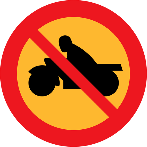 האיור וקטורית סימן אין אופנועים כביש