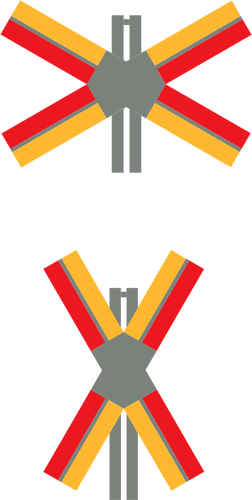 Cartello stradale di attraversamento ferroviario vettoriale illustrazione