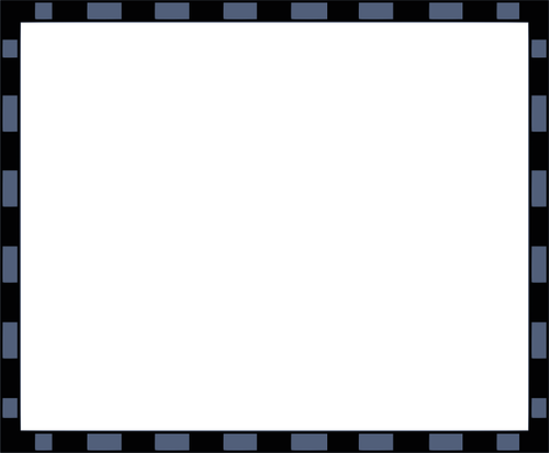 Musta ja sininen suorakaiteen muotoinen reunavektorikuva