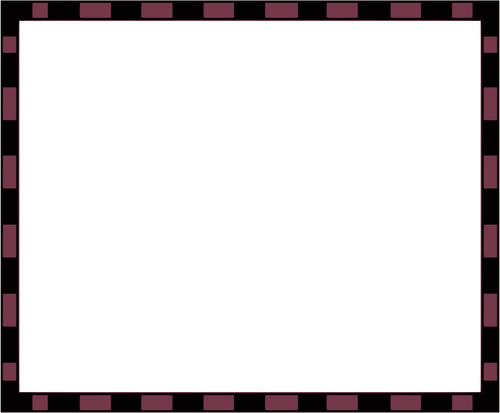 バーガンディと黒の四角形の枠のベクター画像
