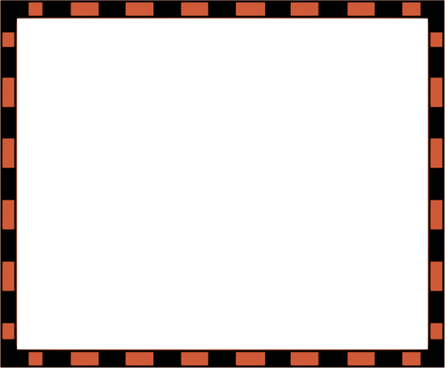 Vektor ClipArt-bilder av svart och orange rektangulär kantlinje