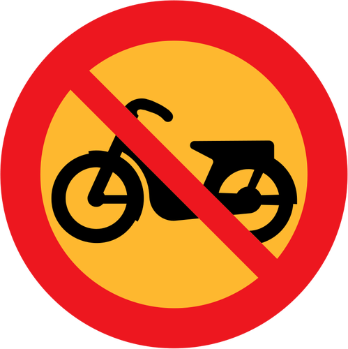 Ingen motorsykler vektor trafikkskilt