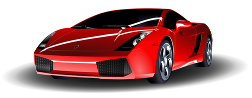 Punainen Lamborghini vektoritaide