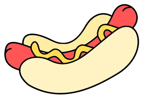 Ilustracja wektorowa hot dog