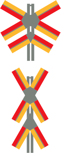 Krysset trafikk symbol vektor