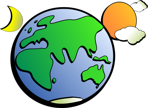 Cartoon vector clip art of Aussie earth