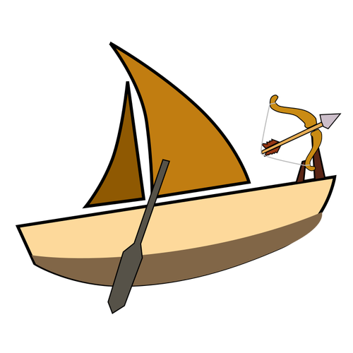 Una barca marrone