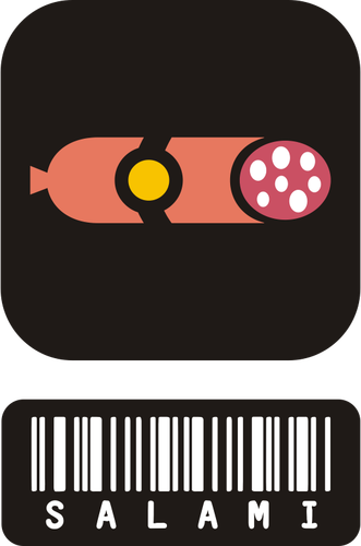Grafika wektorowa ikona salami