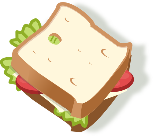 Ilustração em vetor de sanduíche vegetariano
