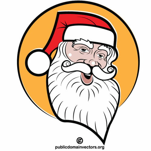 Санта-Клаус с белой бородой