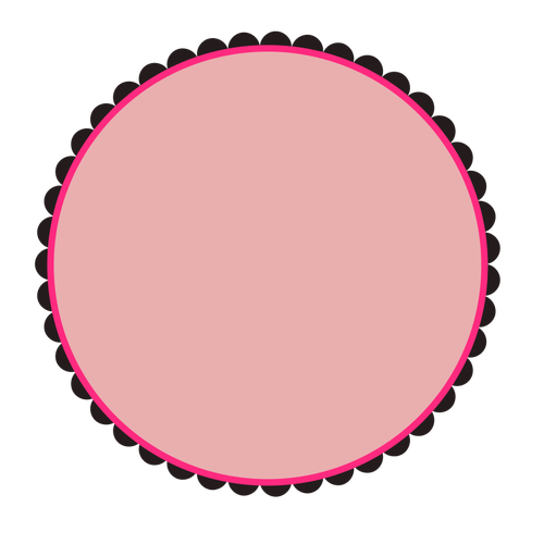 गुलाबी गोल फ्रेम