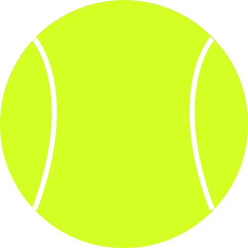 Desenho vetorial de bola de tênis