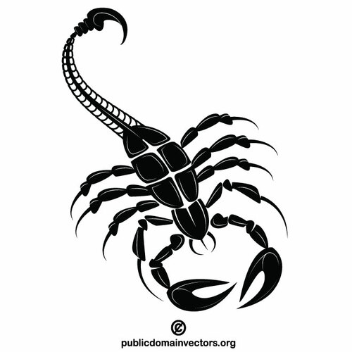Scorpion stencil vektor konst