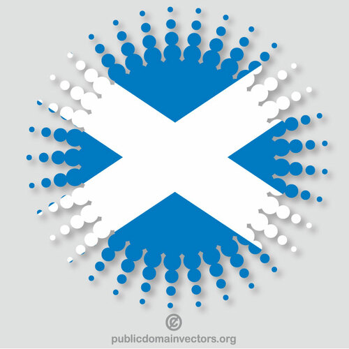 Efecto de semitono de la bandera escocesa