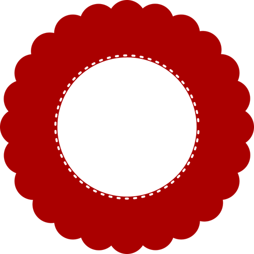 Símbolo de sello rojo