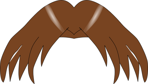 Gráficos vetoriais de elemento de cabelo marrom manga