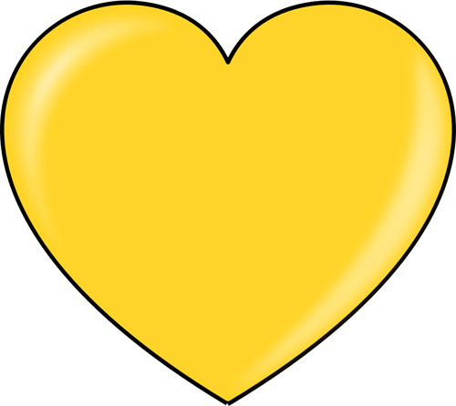 Vektor illustration av guld hjärta