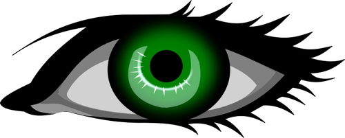עיניים ירוקות כהות בתמונה וקטורית
