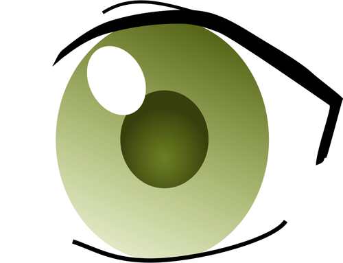 Left manga eye vector image
