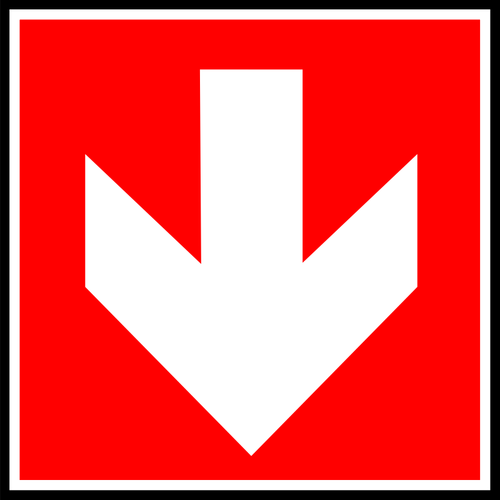 Ilustração em vetor de saída direção sinal etiqueta