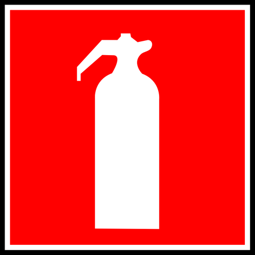 Vektor-Bild der Feuerlöscher Schild Beschriftung