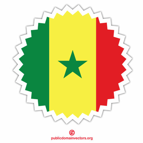 Senegal flaga naklejki
