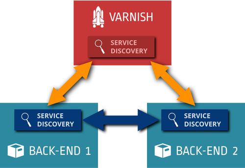Varnish with service discovery diagram vector graphics