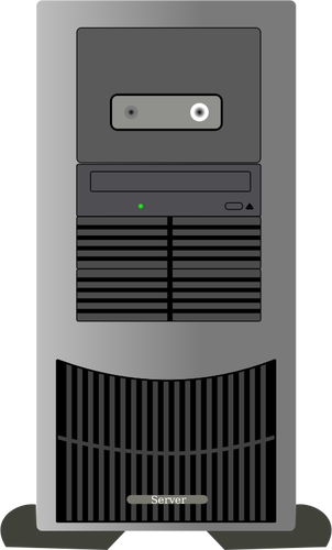 Datamaskinen tårnet med stativ vektorgrafikk utklipp