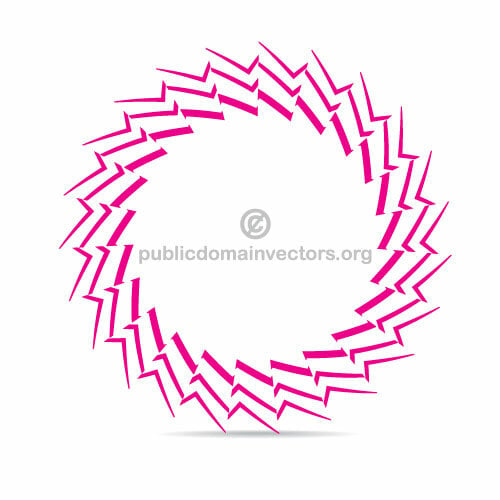 Roze vectorvorm logo