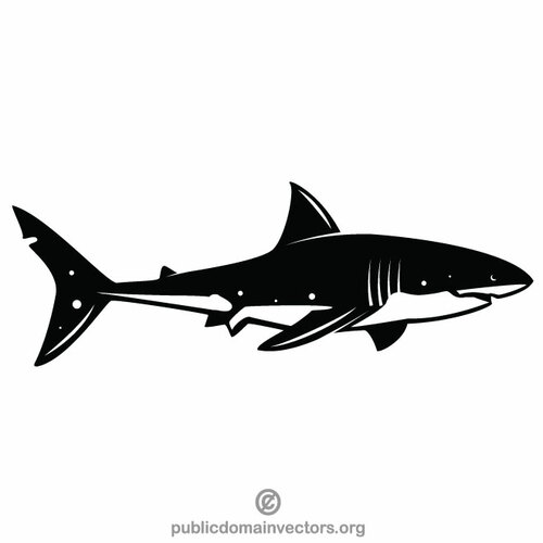 כריש קליפ ארט מונוכרום