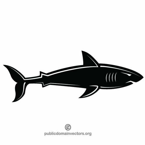 Tubarão silhueta clip arte gráfica